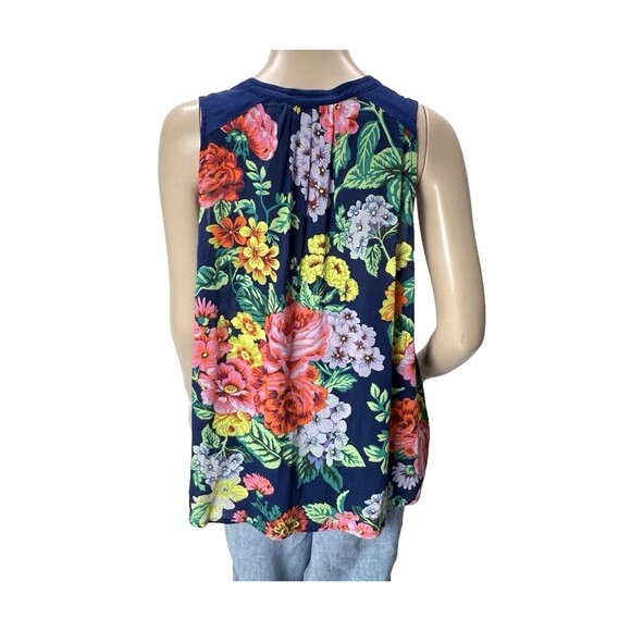 Maeve Anthropologie Melange Floral Print Tank Top Sz 12 Sleeveless Viscose - Picture 5 of 11
